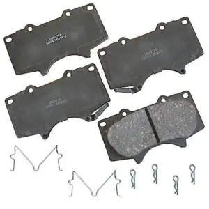 Carquest Premium Gold Front Brake Pads: Ceramic, With Hardware, Long Life, Quiet, and Low Dust - Front