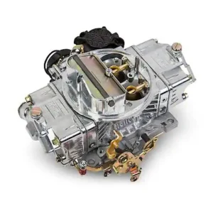 Holley Street Carburetor: 670 CFM, Electric Choke, 4 Barrel, Square Bore, Dual Inlet, Shiny