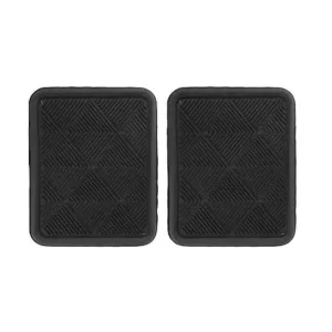 AutoCraft Car & SUV Rear Floor Mat, Black Rubber, All-Season, Universal, 2 Piece