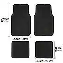 AutoCraft Car & SUV Floor Mat, Black Rubber, All-Season, Universal, 4 Piece - Image 3
