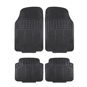 AutoCraft Car & SUV Floor Mat, Black Rubber, All-Season, Trim to Fit, 4 Piece