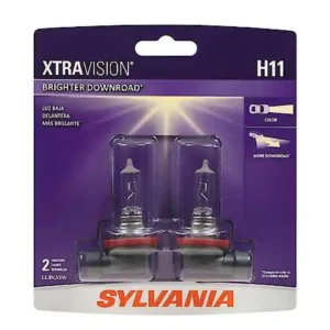 Sylvania H11 XtraVision: Halogen Headlight Bulb, More Downroad Visibility, 2 Pack