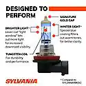Sylvania H11 SilverStar Ultra: Halogen Headlight Bulb, Brightest Downroad and Whiter Light, 1 Pack - Image 3