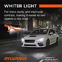 Sylvania H11 SilverStar Ultra: Halogen Headlight Bulb, Brightest Downroad and Whiter Light, 2 Pack - Image 2