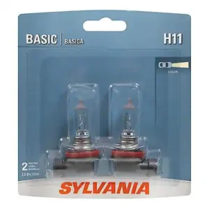 Sylvania H11 Basic: Halogen Headlight Bulb, Basic Performance, 2 Pack